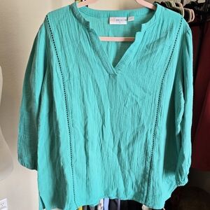 Belle Beach by Kim Gravel Cotton Gauze  Tunic Large